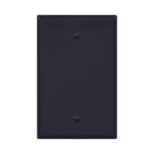 Eaton 1-Gang 1-Pack Black Blank Midsize Wall Plate
