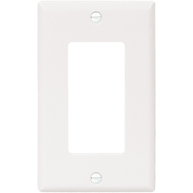 Eaton 1-Gang 1-Pack White Decorator Standard Wall Plate