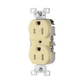 Eaton Ivory 15-Amp Duplex Tamper Resistant Receptacle Outlet (1-Pack)