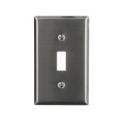 Eaton 1-Gang 1-Pack Stainless Steel Toggle Standard Wall Plate