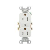 Eaton White 15-Amp Duplex Tamper Resistant Outlet (10-Pack)