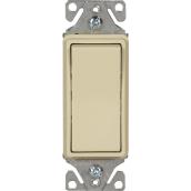 Eaton 15 Amp Ivory Decorator Commercial Light Switch 1-Pack