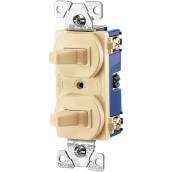 Eaton 15 Amp Single-pole/3-way Ivory Commercial Light Switch 1-Pack