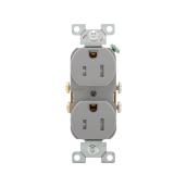 Eaton Grey 15 Amp Duplex Tamper Resistant Outlet Reisdential/Commercial Receptacle