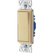 Eaton 15-amp 3-way Ivory Rocker Residential Deco Light Switch 1-Pack