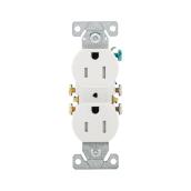 Eaton White 15-Amp Duplex Tamper Resistant Residential Outlet 1-Pack