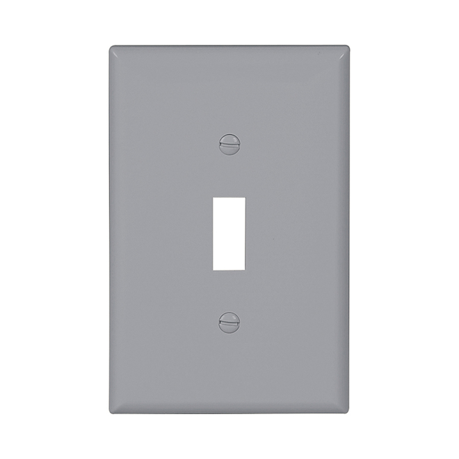 Plaque murale Eaton en plastique gris, espace pour 1 interrupteur de taille moyenne