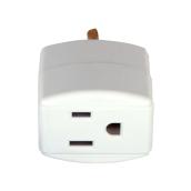 Eaton 3-Plugs Adapter with Grounding - White