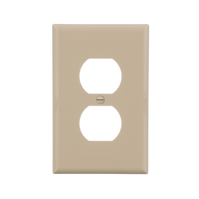 Eaton Duplex Wall Plate for Electric Outlets - Ivory Colour