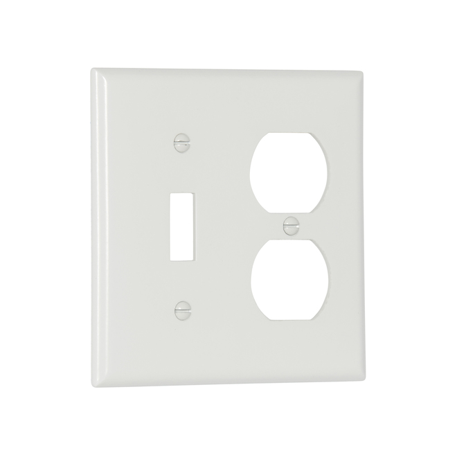 Eaton Versatile Wall Plate for Switch and 2 Outlets - White