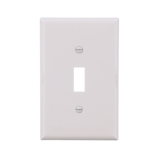 Eaton Wall Plate for Toggle Switch - White - Screws Included