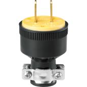 Eaton 2P2W 15-Amp Polarized Black Rubber Plug