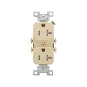 Eaton Ivory-Coloured Dual Receptacle - 20-Amps - 125-V