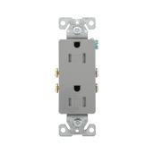 Eaton Dual Grey Receptacle - 15-Amps - 125-V