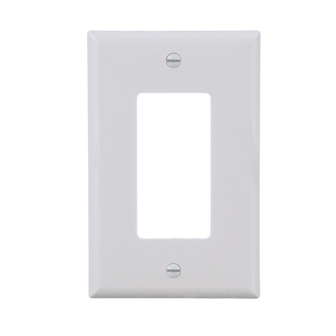 Eaton 1-Gang 1-Pack White Decorator Midsize Wall Plate