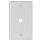 Eaton 1-Gang 1-Pack Coaxial White Standard Wall Plate