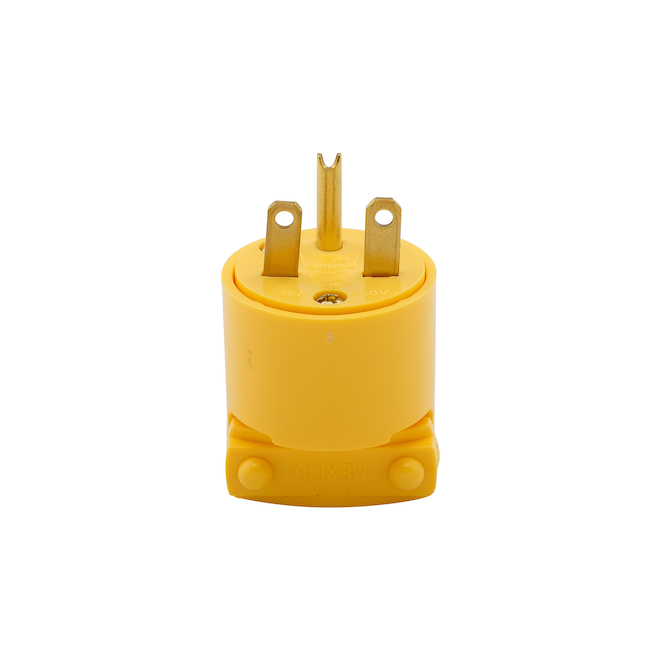 Eaton 15-Amp 250-Volt Yellow 3-Wire Grounding Plug