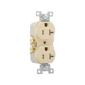 Eaton Ivory 20-Amp Duplex Tamper Resistant Outlet (1-Pack)