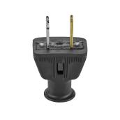 Eaton 15-Amp 125-Volt Black 2-Wire Polarized Plug