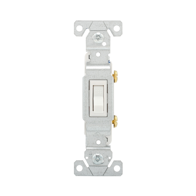 Eaton 15-Amp Single-Pole White Toggle Light Switch (10-Pack)