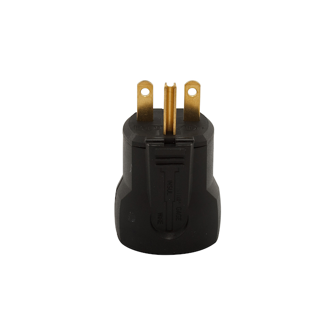 Eaton Arrow Hart 15-Amp 250-Volt Black 3-Wire Grounding Plug