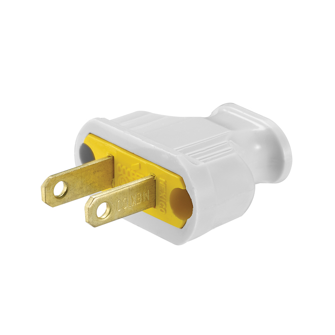 Eaton 15-Amp 125-Volt White 2-Wire Plug