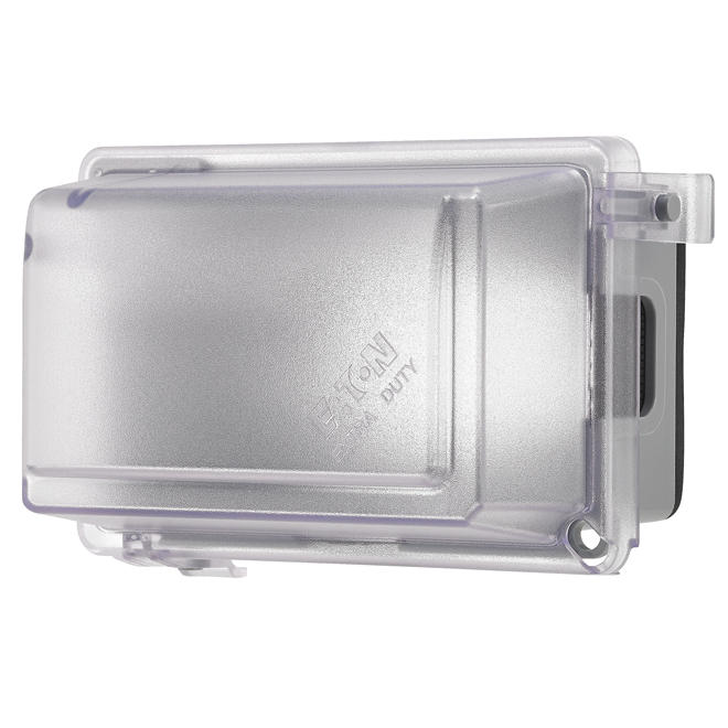 Eaton Clear 15-Amp Weather Resistant Receptacle/Cover (1-Pack)