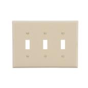 Eaton 3-Gang 1-Pack Ivory Toggle Midsize Wall Plate