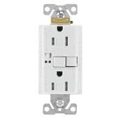 Eaton White 15-Amp Tamper Resistant Outlet with Wall Plate Included and Audible Alarm, GFCI Protection (1-Pack)