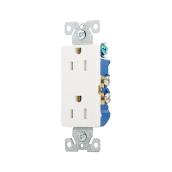 Eaton Residential Grade Decorator Duplex Outlet - 15-A - Tamper-Resitant - White - 10-Pack