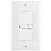 Eaton White 20-Amp Outlet with Wall Plate Included - GFCI Protection (1-Pack)