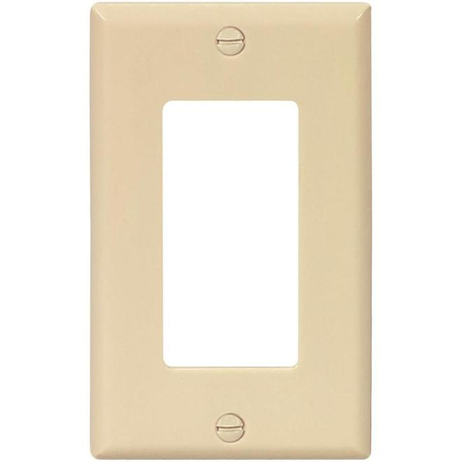 Eaton 1-Gang Single Decorator Wall Plate Ivory