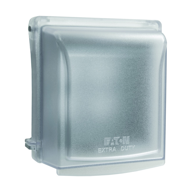 Eaton Extra Duty While-In-Use Clear Cover 2-Gang Weather Protective 3.96 x 5.88-in