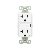 Prise électrique TR DDFT 20A 125V, blanc 3/pqt