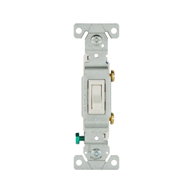 EATON Toggle Switch Single Pole 15 Amp 120 V with Locator Light