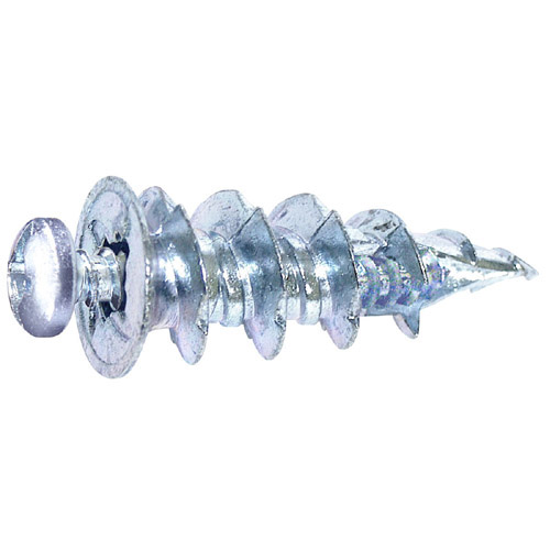 Cobra WallDriller Drywall Anchor - #8 - 25 Per Pack - Zinc - Screws Included