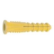 Cobra Plastic Screw Anchors - #4 - 7/8-in L - 100 Per Pack - Yellow - Screws Sold Separately