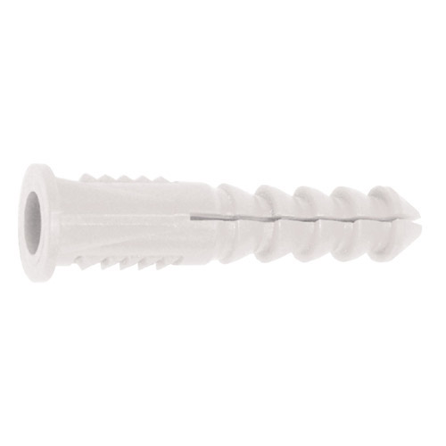 Cobra Plastic Screw Anchors - #6, 1-in L - 100 Per Pack - White