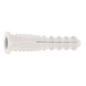 Cobra Plastic Screw Anchors - #6, 1-in L - 100 Per Pack - White - Screws Sold Separately