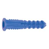 Cobra Plastic Screw Anchors - #8, 1 1/4-in L - 75 Per Pack - Blue - Screws Sold Separately