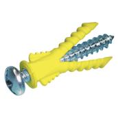 Cobra Plastic Screw Anchors - 7/8-in L - 40 Per Pack - Yellow - Screws Included