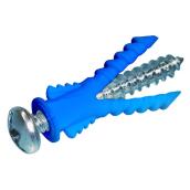 Cobra Plastic Screw Anchors - #8 - 1 1/4-in, 20 Per Pack - Blue - Screws Included