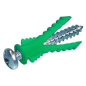 Cobra Plastic Screw Anchors - #12 - 1 1/2-in L - 10 Per Pack - Green - Screws Included