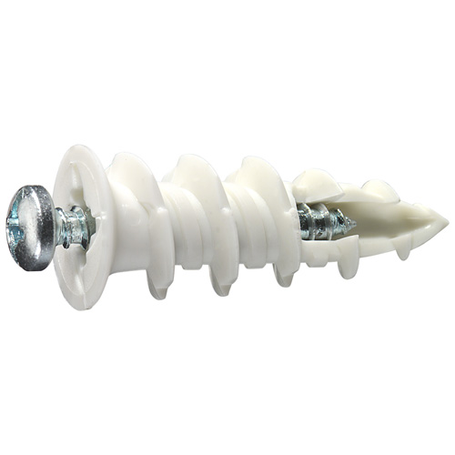 Cobra WallDriller Drywall Anchor - #6 - 4 Per Pack - Nylon - Screws Included