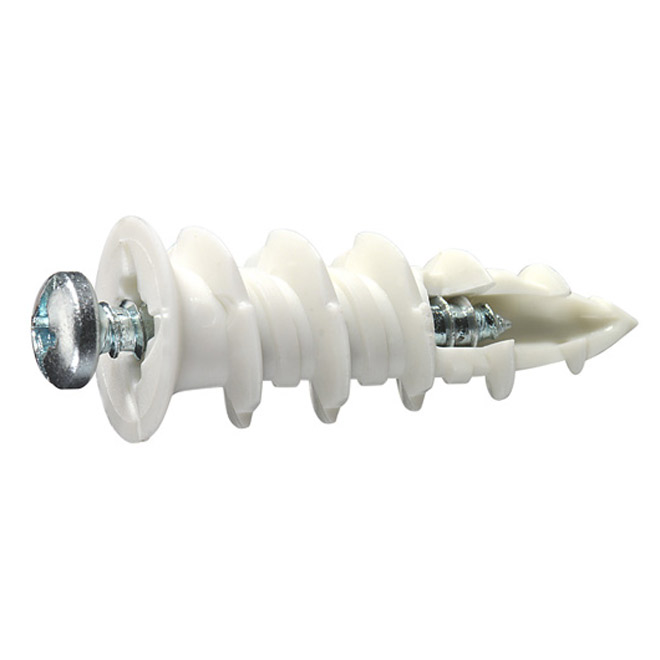 Ancrages pour cloison sèche WallDriller de Cobra, no 6 et no 8, boîte de 35+25, nylon, vis incluses