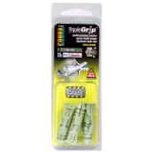 Cobra Multi-Purpose Anchors - #12 - Triple Grip - Green Plastic - 3 Per Pack