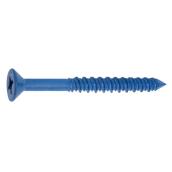 Cobra CobraTap Flat Head Concrete Screws - 1/4-in Dia x 2 1/4-in L - Steel - 100 Per Pack - Blue