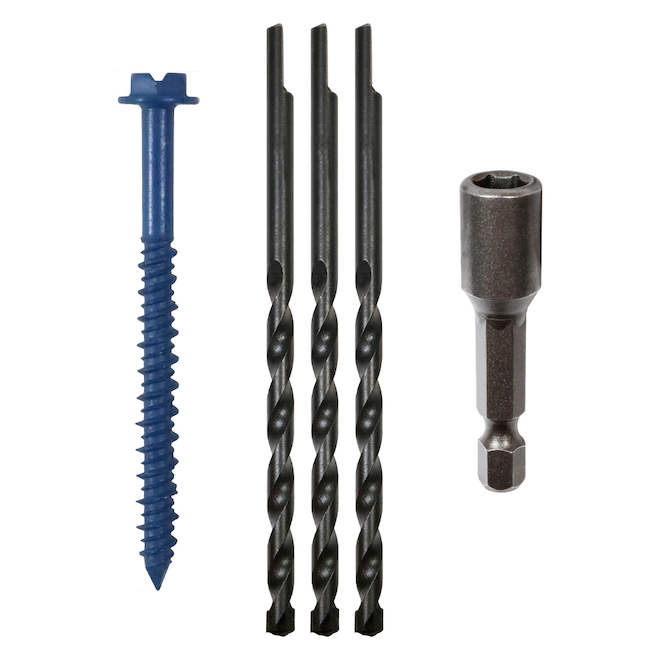 Cobra 3/16-in x 1-3/4-in Blue Hexagonal Head Concrete Screws (350-Box)