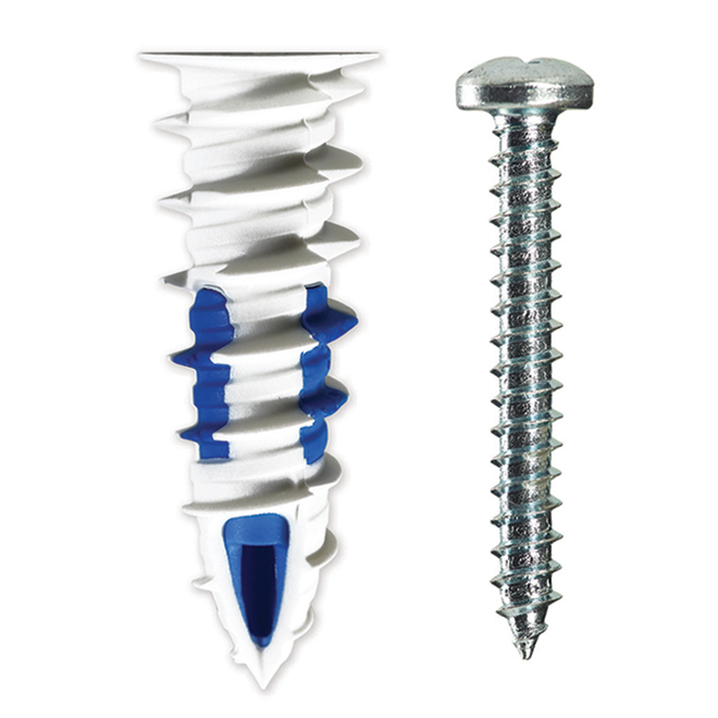 Cobra Walldriller+ Anchors & Screws - #6 x Pack of 25