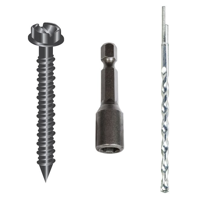 CobraTap Black Concrete Screws with Hex Heads 1/4 x 1 3/4-in - Box of 25